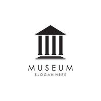 Museo logo modello con minimalista e moderno concetto vettore