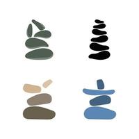 equilibrato zen pietra logo modello vettore