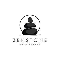 equilibrato zen pietra logo modello vettore