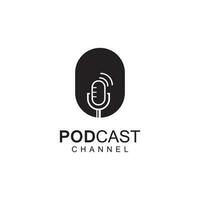 Podcast logo vettore illustrazione design