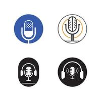 Podcast logo vettore illustrazione design