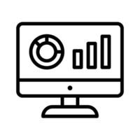 icona di analisi online vettore