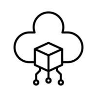 icona di condivisione dati cloud vettore
