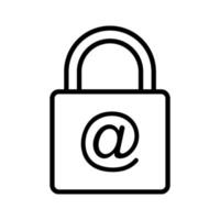 icona di posta elettronica di sicurezza vettore