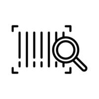 icona di ricerca del codice a barre vettore