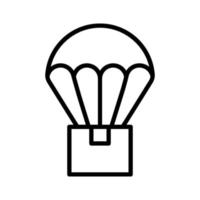 icona di consegna del paracadute vettore