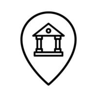 icona della posizione della banca vettore