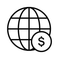 icona di valuta globale vettore