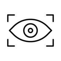 icona di scansione dell'occhio vettore