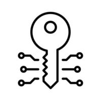 icona di crittografia della chiave vettore