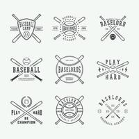 impostato di Vintage ▾ baseball loghi, emblemi, badge e design elementi. vettore illustrazione