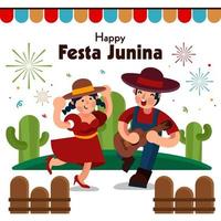 illustrazione di festa junina vettore