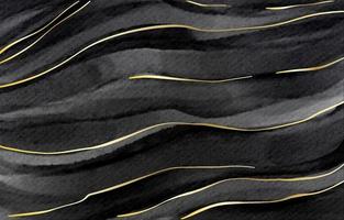 elegante sfondo acquerello nero e oro vettore