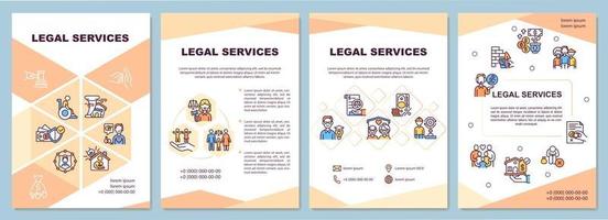 modello di brochure per servizi legali vettore