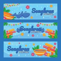 banner del festival di songkran vettore