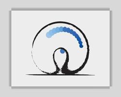Luna e nuvole digitale arte. telaio per testo moderno arte grafica, vettore superficie illustrazione