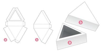 vassoio triangolare con coperchio modello fustellato vettore