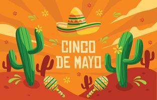 concetto di sfondo cinco de mayo vettore