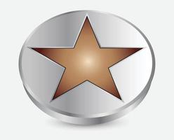 astratto simbolo, argento e metallico stella - moderno e dinamico vettore