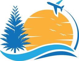 vacanza logo design vettore