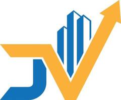 jv proprietà investimento logo vettore