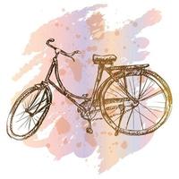 vecchio bicicletta schizzo disegno illustrazione vettore