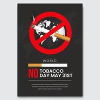 mondo no tabacco giorno Maggio 31st con sigarette bandire illustrazione aviatore design vettore