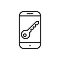 modificabile icona di chiave proteggere, vettore illustrazione isolato su bianca sfondo. utilizzando per presentazione, sito web o mobile App