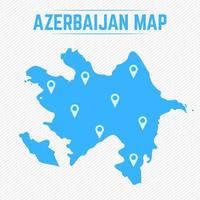 azerbaigian semplice mappa con le icone della mappa vettore