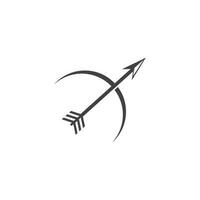 freccia tiro con l'arco icona vettore illustrazione logo modello