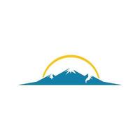 alto montagna icona logo vettore illustrazione design