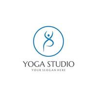 logo dello studio di yoga vettore