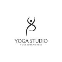 logo dello studio di yoga vettore