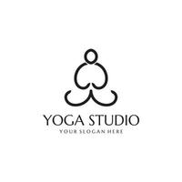 logo dello studio di yoga vettore