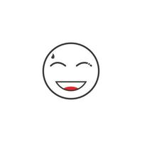 Sorridi o felicità espressione vettore logo modello