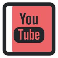 Youtube colorato ictus icona vettore