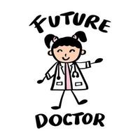 futuro medico scritta. vettore