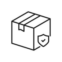 modificabile icona di protezione pacchetto scatola, vettore illustrazione isolato su bianca sfondo. utilizzando per presentazione, sito web o mobile App