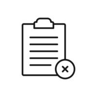 modificabile icona di Elimina appunti, vettore illustrazione isolato su bianca sfondo. utilizzando per presentazione, sito web o mobile App