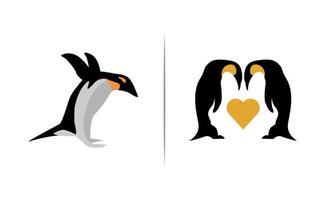 pinguino logo icona disegno vettoriale