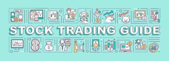 banner di concetti di parola guida di trading azionario vettore