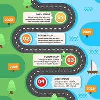 creativo Infografica sequenza temporale modello vettore