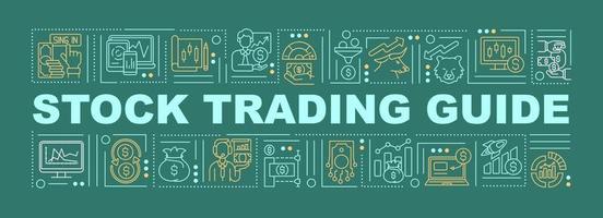 banner di concetti di parola guida di trading azionario vettore