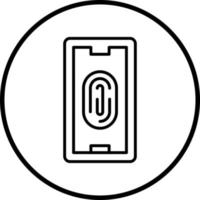 mobile impronta digitale serratura vettore icona stile