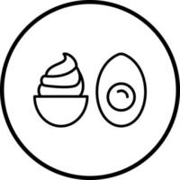 diabolico uova vettore icona stile