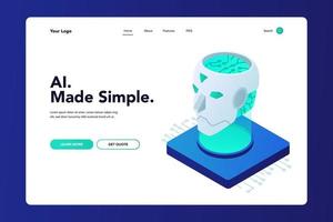 sito web di intelligenza artificiale vettore