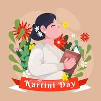 concetto di celebrazione del giorno di kartini vettore