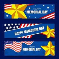 modello di banner felice memorial day vettore