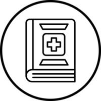 vettore design medico libro vettore icona stile