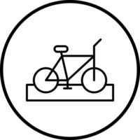 bicicletta corsia vettore icona stile